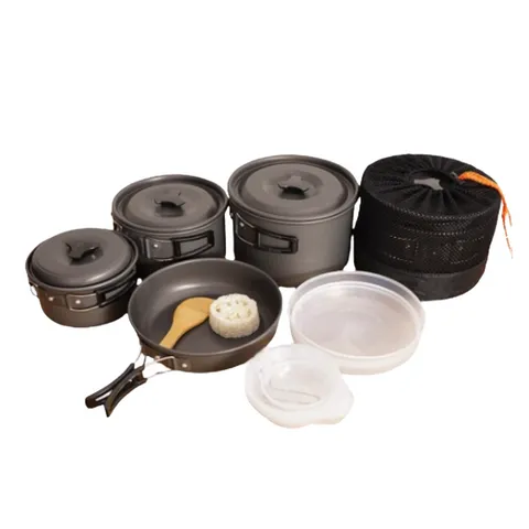 Bộ Nồi Chảo Cắm Trại 5-6 Người AoTu DS-500 - 13 Món Nhôm Chịu Nhiệt, Đồ Dùng Dã Ngoại Hoàn Hảo Cho Gia Đình và Bạn Bè
