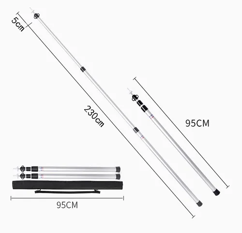 Cọc Căng Lều Bạt Hợp Kim Nhôm 2.3m - Dụng Cụ Cắm Trại Chống Tăng Bền Bỉ, Tiện Dụng Cho Chuyến Đi Dã Ngoại