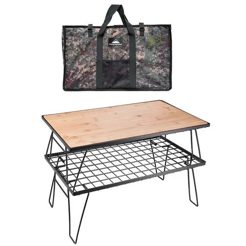 Kệ Để Đồ Dã Ngoại 2 Tầng Gấp Gọn Campingmoon T-230-2TP - Thiết Kế Tiện Dụng Kèm Túi Đựng, Chịu Tải Trọng 20kg