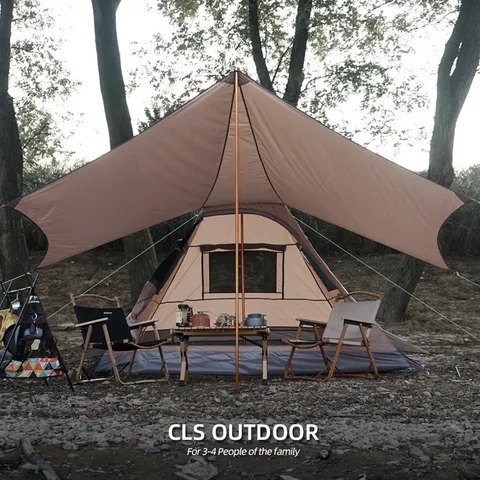 Lều Kim Tự Tháp Ấn Độ CLS 3-4 Người Chống Tia Cực Tím - Lều Cắm Trại Cho Gia Đình, Du Lịch, Homestay Thoáng Mát