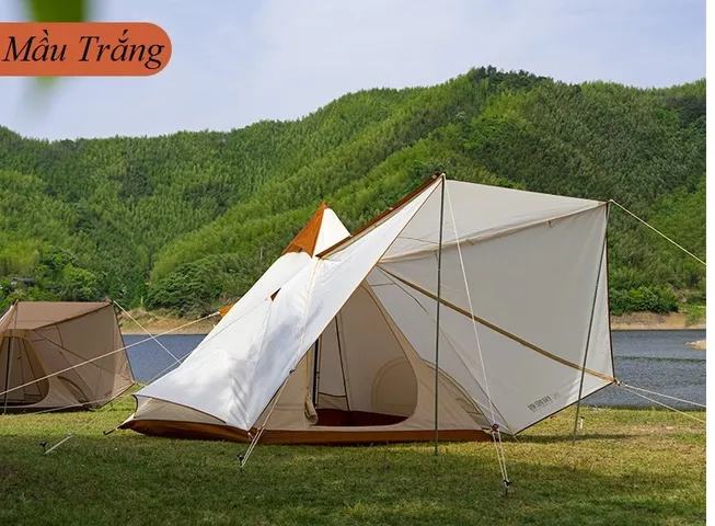 Lều Cắm Trại Kim Tự Tháp Ấn Độ 5-8 Người, Chống Tia UV, Thiết Kế Thoáng Khí, Phù Hợp Đi Dã Ngoại, Du Lịch