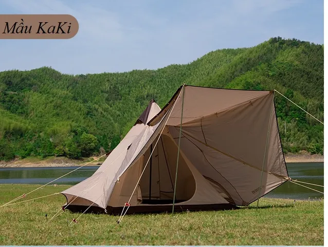 Lều Cắm Trại Kim Tự Tháp Ấn Độ 5-8 Người, Chống Tia UV, Thiết Kế Thoáng Khí, Phù Hợp Đi Dã Ngoại, Du Lịch