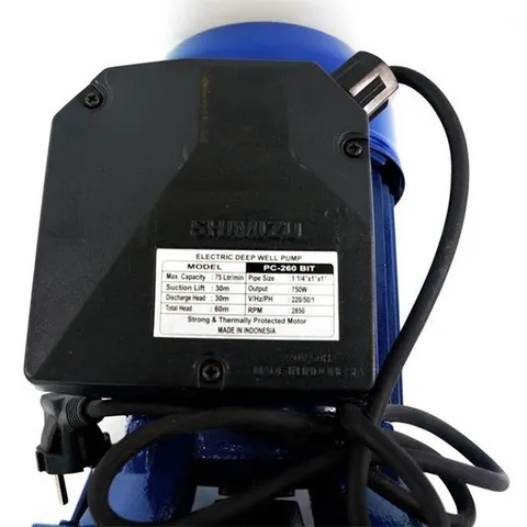 Máy Bơm Đẩy Cao Hút Sâu Shimizu PC-260 BIT 750W - Công Suất 750W, Độ Hút 30m, Đẩy Nước 60m, Tiết Kiệm Thời Gian, Ồn Thấp
