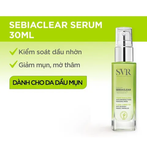 Serum SVR Sebiaclear 30ml - Tinh Chất Giảm Mụn, Mờ Nám, Làm Mịn Da Dành Cho Da Nhờn, Nhạy Cảm, Hiệu Quả Chống Lão Hóa