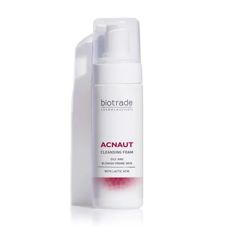 Sữa Rửa Mặt Tạo Bọt Biotrade Acnaut Cleansing Foam 150ml - Dành Cho Da Mụn Nhạy Cảm, Chứa 2% Axit Lactic, Làm Sạch Dịu Nhẹ, Cân Bằng Độ pH