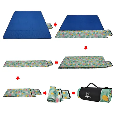 Thảm AoTu 3 lớp trải sàn văn phòng & dã ngoại ngoài trời - Họa tiết dễ thương, nhẹ bền, tiện lợi cho gia đình và bé chơi.
