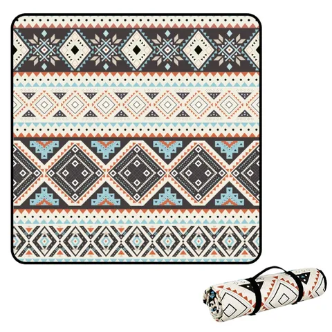Thảm Dã Ngoại Ngoài Trời Họa Tiết Độc Đáo - Thảm Picnic Gọn Nhẹ Cho Cắm Trại và Du Lịch, Kích Thước 200x200cm
