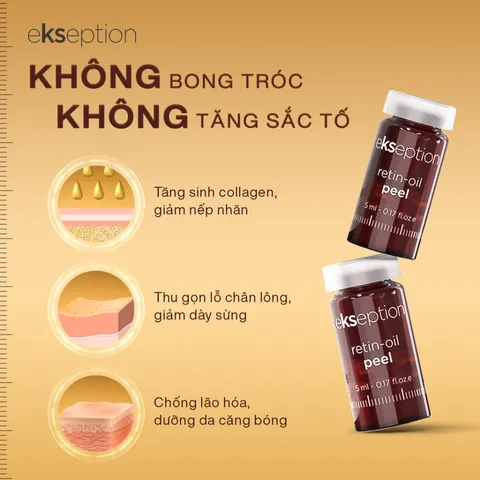 Tinh Chất Ekseption Retin-Oil Peel 5ml - Serum Hỗ Trợ Trẻ Hóa, Căng Bóng Da, Giảm Nếp Nhăn, Thích Hợp Cho Da Dầu Mụn