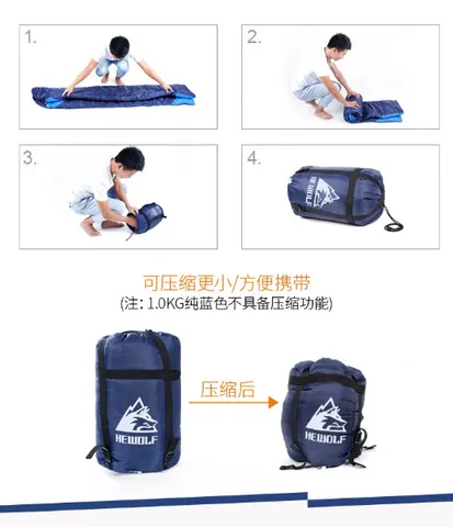 Túi Ngủ Đơn 1.8kg Hewofl 1357 Chống Thấm – Giữ Ấm Tối Ưu, Liên Kết Dễ Dàng, Thích Hợp Cắm Trại và Du Lịch 4 Mùa