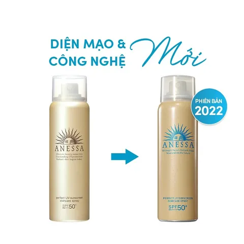 Xịt Chống Nắng Anessa Perfect UV SPF50+ PA++++ 60g - Dưỡng Da Đa Năng, Khả Năng Chống Nước Tối Ưu Cho Mặt và Toàn Thân