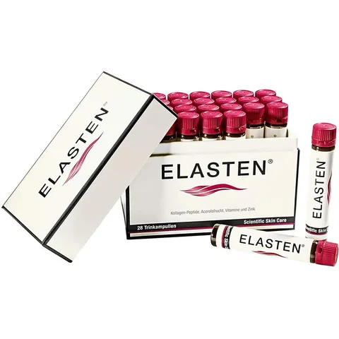 [Hàng nhập khẩu] Collagen Elasten Dạng Nước Chính Hãng Đức - Hỗ Trợ Trẻ Hóa, Tái Tạo Da, 28 Ống, Giúp Làn Da Căng Bóng, Tươi Trẻ