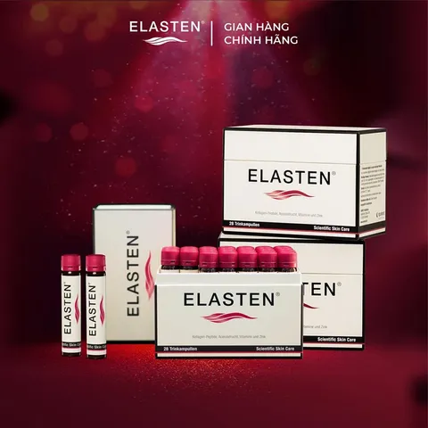 [Hàng nhập khẩu] Collagen Elasten Dạng Nước Chính Hãng Đức - Hỗ Trợ Trẻ Hóa, Tái Tạo Da, 28 Ống, Giúp Làn Da Căng Bóng, Tươi Trẻ