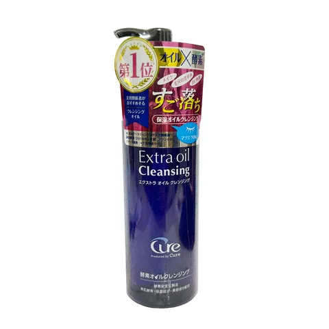 Cure Extra Oil Cleansing - Dầu Tẩy Trang Nhật Bản 200ml, Chiết Xuất Tự Nhiên, Làm Sạch Dịu Nhẹ, Giữ Ẩm Da, Không Gây Khô Da
