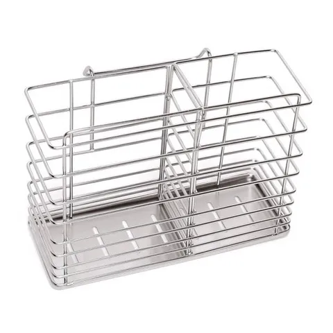 Kệ chén 1 tầng Inox 304 Hobby Home Decor KC2 - Kệ đựng bát cao cấp có khay hứng nước và ống đũa, tiện lợi cho bếp nhà bạn