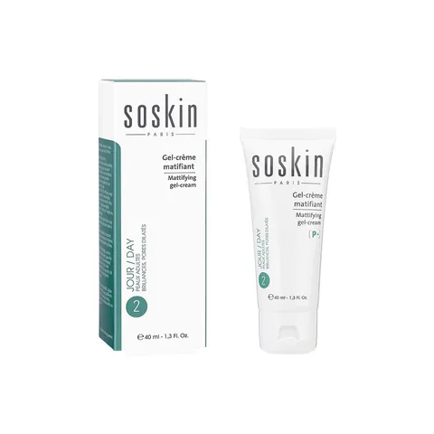 Kem Dưỡng Ẩm Soskin Mattifying Gel Cream 40ml - Kiểm Soát Bã Nhờn, Giảm Bóng Dầu Cho Da Hỗn Hợp, Da Dầu