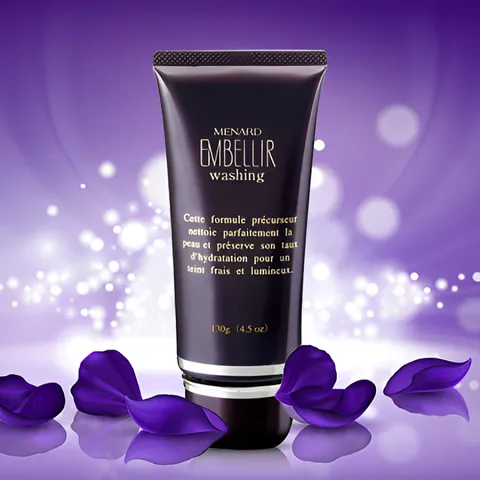 Kem Rửa Mặt Sạch Sâu Menard Embellir 130g - Phù Hợp Da Nhạy Cảm, Duy Trì Độ Ẩm, Làm Sáng Da với Tinh Chất Linh Chi