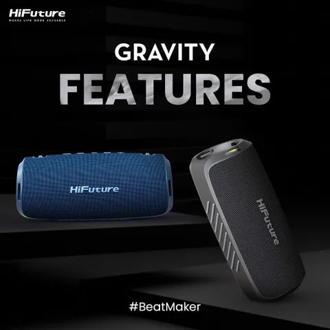 Loa Bluetooth Di Động HiFuture Gravity 45W Chống Nước IPX7 - Âm Thanh Stereo, Tính Năng TWS, LED RGB - Hoàn Hảo Cho Tiệc Tùng Ngoài Trời