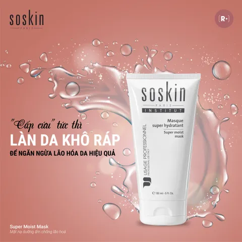 Mặt Nạ Soskin Super Moist Mask 150ml - Giúp Cấp Ẩm, Trẻ Hóa Da, Phục Hồi Độ Ẩm, Giảm Nếp Nhăn Cho Da Mịn Màng, Tươi Tắn