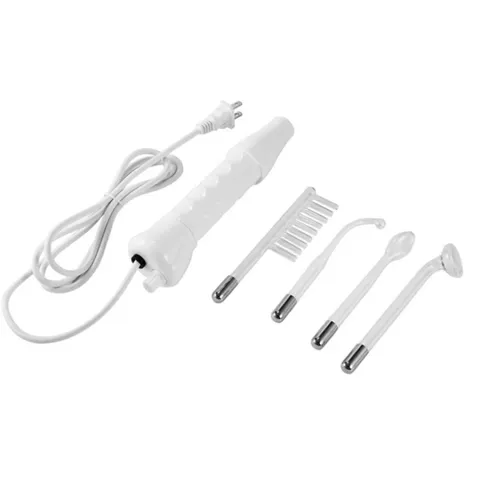 Máy điện tím cầm tay Portable High Frequency - Thiết bị làm sạch da, hỗ trợ trị mụn cho spa và cá nhân, 4 đầu thay thế.