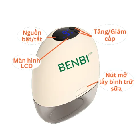 Máy Hút Sữa Không Dây Rảnh Tay Benbi Sophia - Thiết Kế Thông Minh 4 Chế Độ, 9 Cấp Độ Tiện Lợi Cho Mẹ Nuôi Con