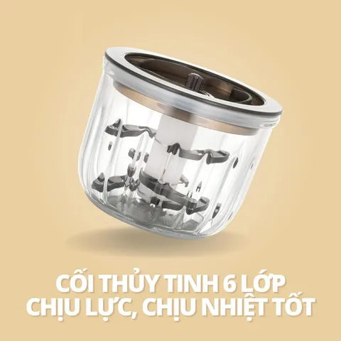 Máy xay đa năng LIL Care 6 lưỡi 0,3L - Cối thủy tinh chịu nhiệt, thích hợp xay đồ ăn dặm cho bé, dễ sử dụng và vệ sinh