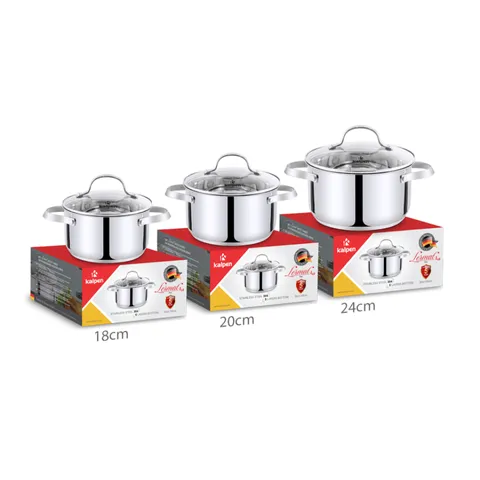 Nồi Inox 304 Kalpen Lermat 5 Đáy - Nồi Chuyên Dùng Bếp Từ, Tiết Kiệm Năng Lượng, 18cm-30cm, Chất Liệu Bền Đẹp, Nấu Nhanh Chóng