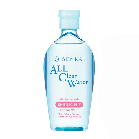 Nước Tẩy Trang Senka All Clear Water White Dưỡng Trắng 230ml - Không Cồn, Phù Hợp Mọi Loại Da, Chăm Sóc Da Nhạy Cảm