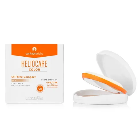 Phấn Nền Dạng Nén Heliocare Oil-Free Compact SPF 50 - Che Khuyết Điểm, Chống Nắng Hiệu Quả, Dưỡng Ẩm Tự Nhiên Cho Da Mịn Màng