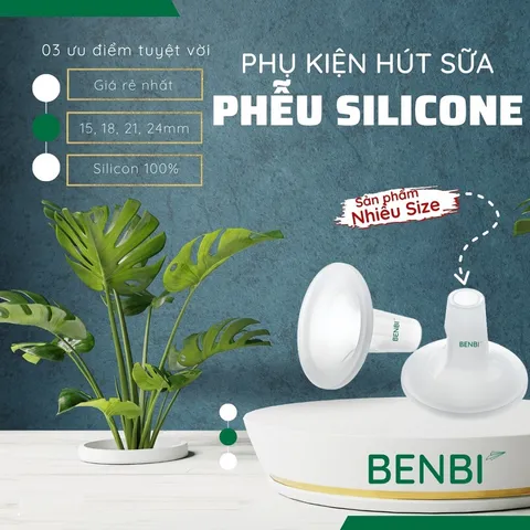 Phễu Hút Sữa Silicon Benbi Sweet - Giúp Massage Ngực, Tăng Sản Lượng Sữa, Chống Tắc Tia Sữa Cho Mẹ Bầu
