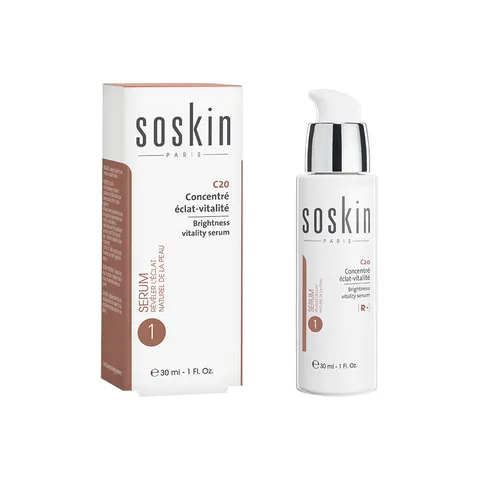 Serum Soskin C20 Brightness Vitality - Hỗ Trợ Tái Tạo, Sáng Da, Làm Đều Màu Da, Dưỡng Ẩm Tối Ưu Cho Mọi Loại Da