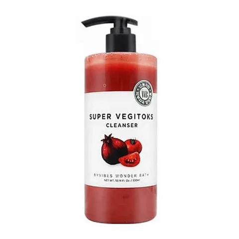 Sữa Rửa Mặt Rau Củ Byvibes Wonder Bath Super Vegitoks 300ml - Chiết Xuất Từ 100% Rau Củ Thiên Nhiên, Dưỡng Ẩm, Làm Sáng Da, Phù Hợp Da Nhạy Cảm
