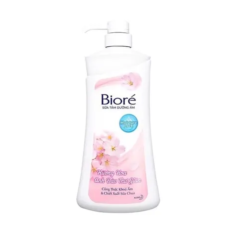 Sữa Tắm Dưỡng Ẩm Bioré 530g - Chăm Sóc Da Mịn Màng, Hương Sữa Ngọt Ngào & Hoa Anh Đào, Giúp Da Căng Mướt, Không Nhờn Rít