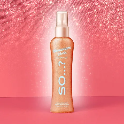 Xịt Thơm Toàn Thân So…? Champagne Blush Shimmer 100ml - Hương Trái Cây Dịu Dàng & Nhũ Lấp Lánh, Ngát Thơm Lâu Dài