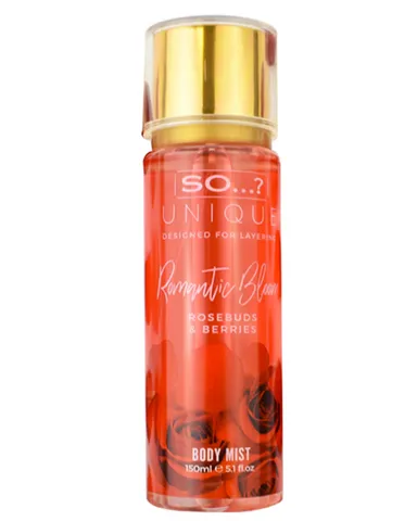 Xịt thơm cơ thể So...? Unique Romantic Bloom 150ml - Nụ hồng & quả mọng đỏ, lưu hương 6 giờ, sản phẩm thuần chay, độc đáo cho phái đẹp.
