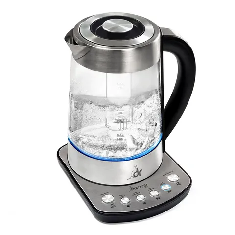 Bình đun nước thông minh Dreamer DK-S17 - 4 mức nhiệt độ, giữ ấm bền bỉ 1.7L, thủy tinh Borosilicate cao cấp, công suất 2000W, tặng lõi lọc trà.