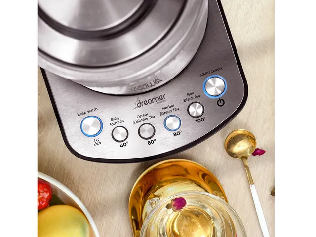 Bình đun nước thông minh Dreamer DK-S17 - 4 mức nhiệt độ, giữ ấm bền bỉ 1.7L, thủy tinh Borosilicate cao cấp, công suất 2000W, tặng lõi lọc trà.