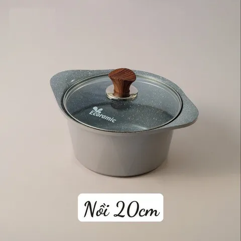 Bộ Nồi Chảo Ecoramic Premium Đáy Từ 5 Món - Chảo và Nồi Chống Dính Dùng Cho Mọi Loại Bếp