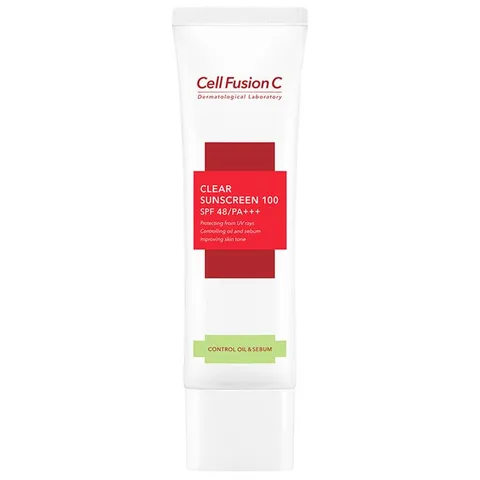 Kem Chống Nắng Cell Fusion C Clear Sunscreen 100 SPF 48/PA+++ - Dành Cho Da Mụn Nhạy Cảm, Kiểm Soát Dầu 50ml