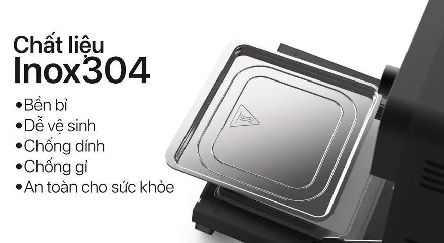 Khay hứng dầu inox 304 cho nồi chiên không dầu 2Good S19/S20 - Phụ kiện cần thiết, dễ lắp đặt, bảo vệ tuổi thọ nồi chiên