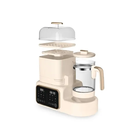 Máy Hâm Sữa Đa Năng Điện Tử Fatzbaby Multimax 7 FB9302TN - Tiệt Trùng, Hấp Thức Ăn, Chế Độ Khử Clo, Dễ Dùng, Màu Be