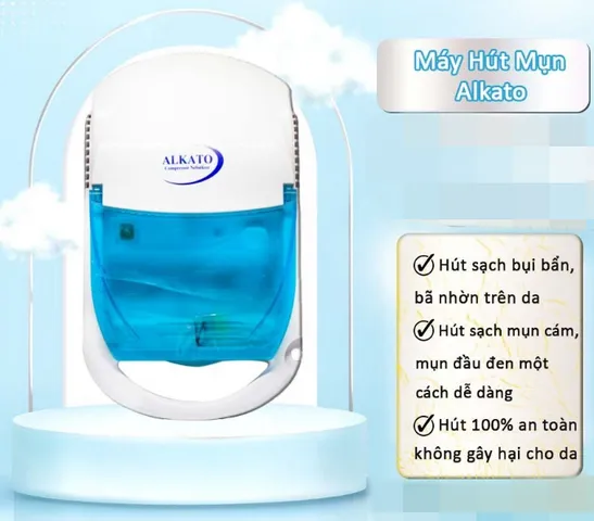 Máy Hút Mụn Bã Nhờn Alkato Nhật Bản - Hút Mụn Đầu Đen, Mụn Cám, Tặng Kèm 5 Ống Hút Mụn, An Toàn, Hiệu Quả Cho Da Sáng Khỏe