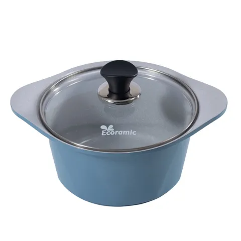 Nồi Vân Đá Ecoramic 5 Lớp Ceramic Đáy Từ Chống Dính, Kích Thước Tiện Lợi - Nấu Ăn Hằng Ngày, An Toàn Cho Sức Khỏe