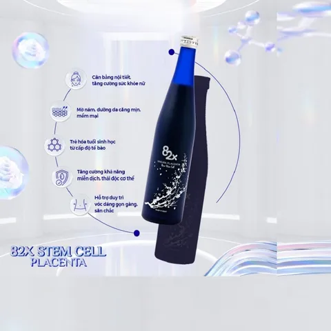 Nước Uống Tinh Chất Nhau Thai 82X Sakura Placenta Rose Stem Cell 500ml - Tăng Cường Đề Kháng, Trẻ Hóa Làn Da, Dưỡng Da Căng Mịn