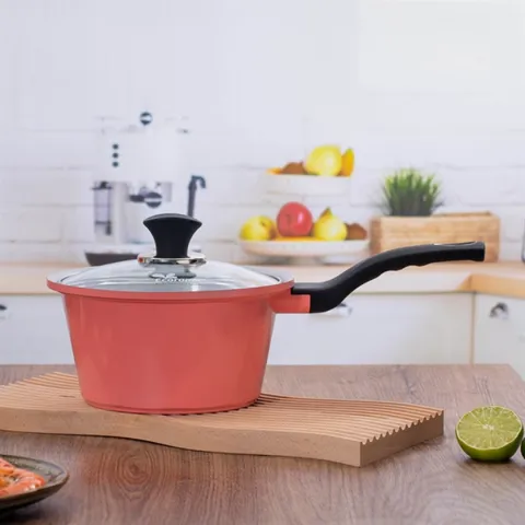 Quánh vân đá Ecoramic phủ 5 lớp Ceramic 18cm - Nồi chống dính, An toàn sức khỏe, Dùng cho bếp từ và lò vi sóng