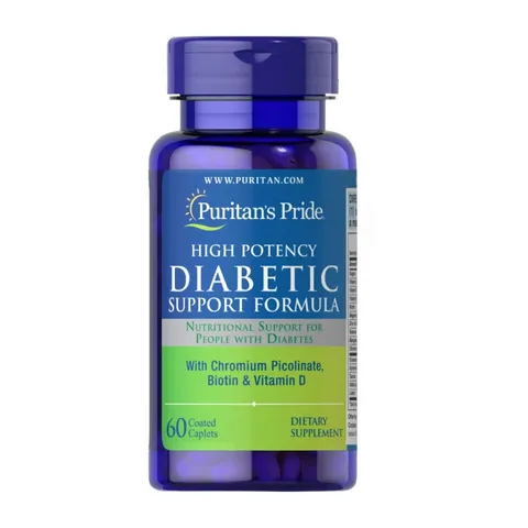 Viên Uống Hỗ Trợ Cân Bằng Đường Huyết Puritan's Pride Diabetic Support - Bổ Sung Vitamin & Khoáng Chất, Tăng Cường Sức Đề Kháng