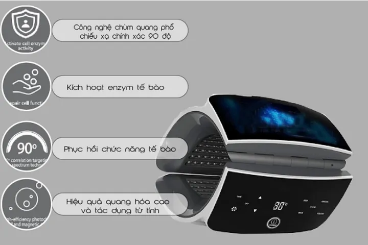 Vòm Ánh Sáng Sinh Học Cảm Ứng 7 Màu Devoir Hàn Quốc - Thiết Bị Làm Đẹp Đèn LED, Chăm Sóc Da, Tăng Cường Canxi Cho Xương Khớp