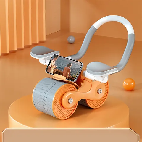 Con lăn tập bụng trợ lực chống trơn trượt đa năng - Dụng cụ thể thao giảm mỡ bụng tại nhà cho nam nữ, bao gồm miếng đệm lót.