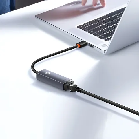Hub Chuyển Type C Sang LAN RJ45 Baseus Lite Series - Bộ Chuyển Đổi Ethernet Tốc Độ Cao 1000Mbps Chất Liệu Nhôm Siêu Bền