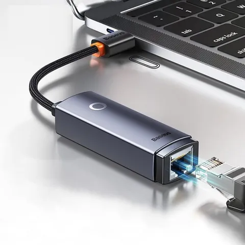 Hub Chuyển Type C Sang LAN RJ45 Baseus Lite Series - Bộ Chuyển Đổi Ethernet Tốc Độ Cao 1000Mbps Chất Liệu Nhôm Siêu Bền
