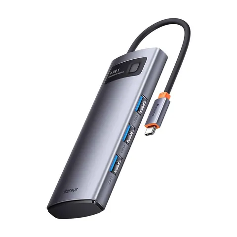 Hub mở rộng Baseus Metal Gleam Multifunctional Gen2 WKWG070013 4 in 1 - Kết Nối HDMI, USB 3.0, USB Type C - Sạc Nhanh PD 100W